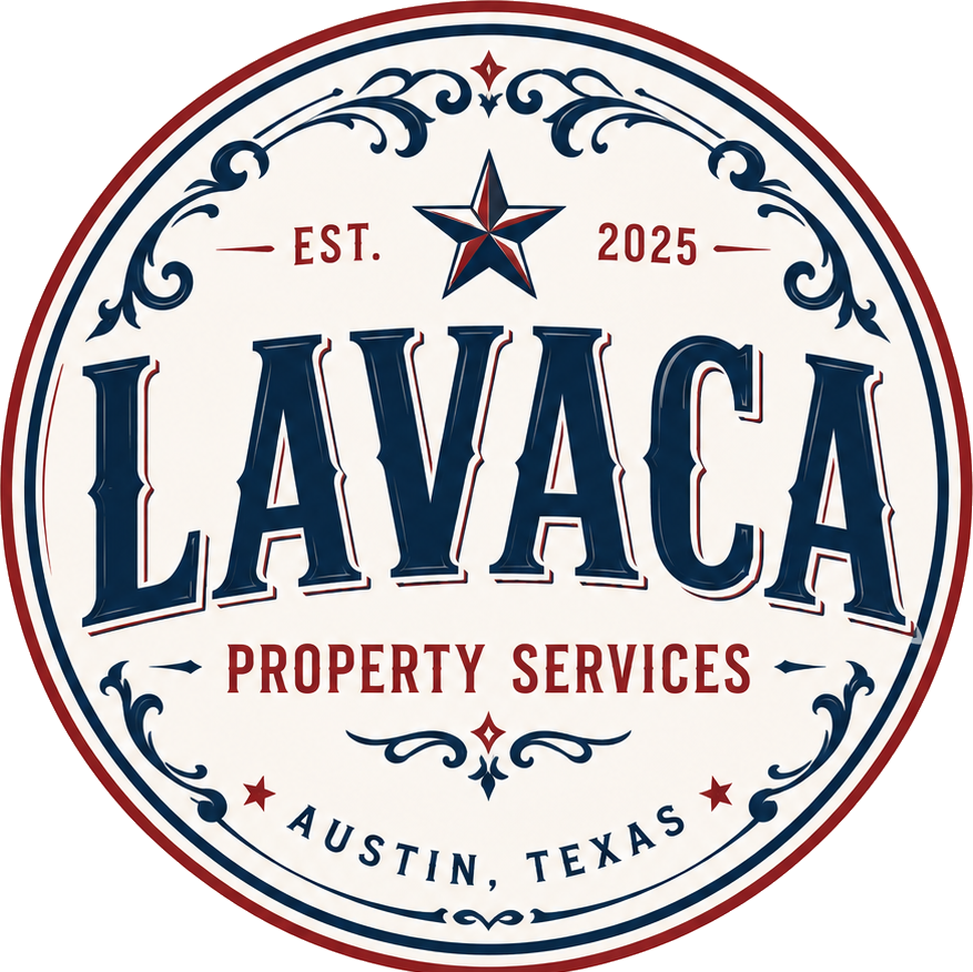 Lavaca Property Services vintage badge